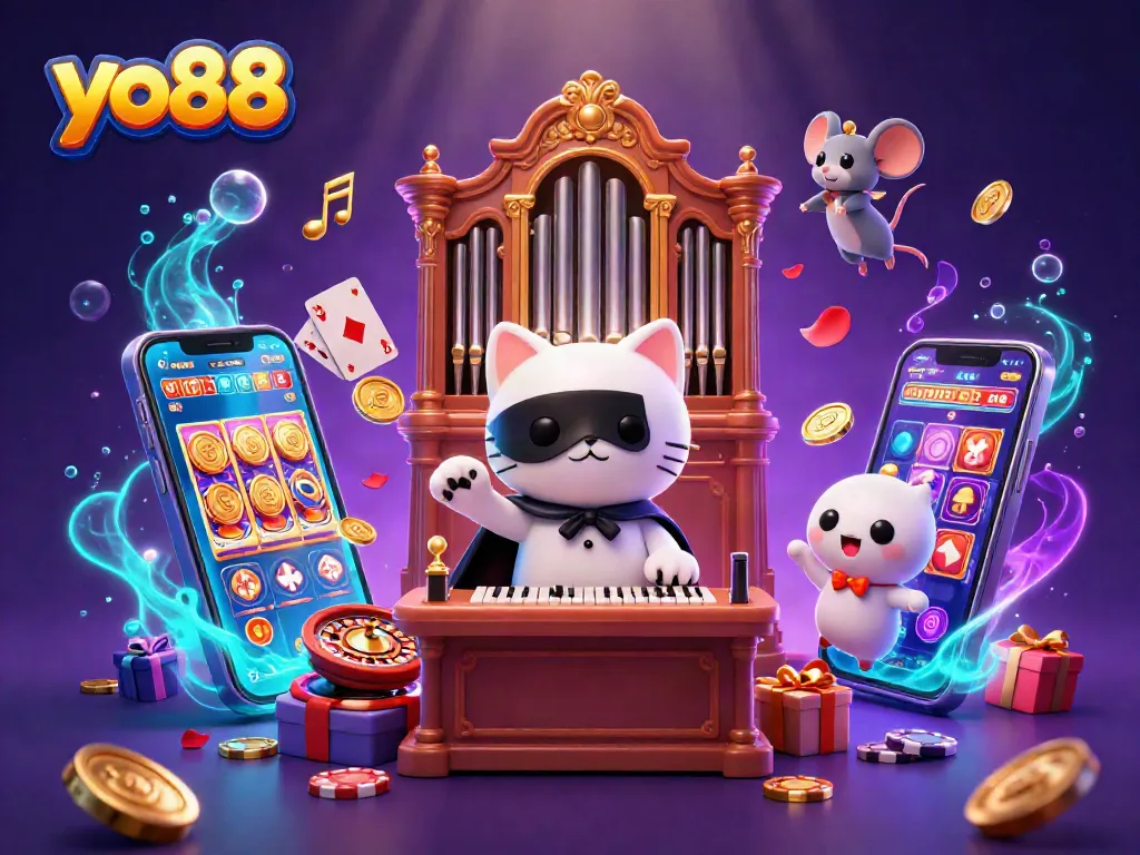 Spin and win at yo88 with a captivating 3D casino scene filled with games and excitement.