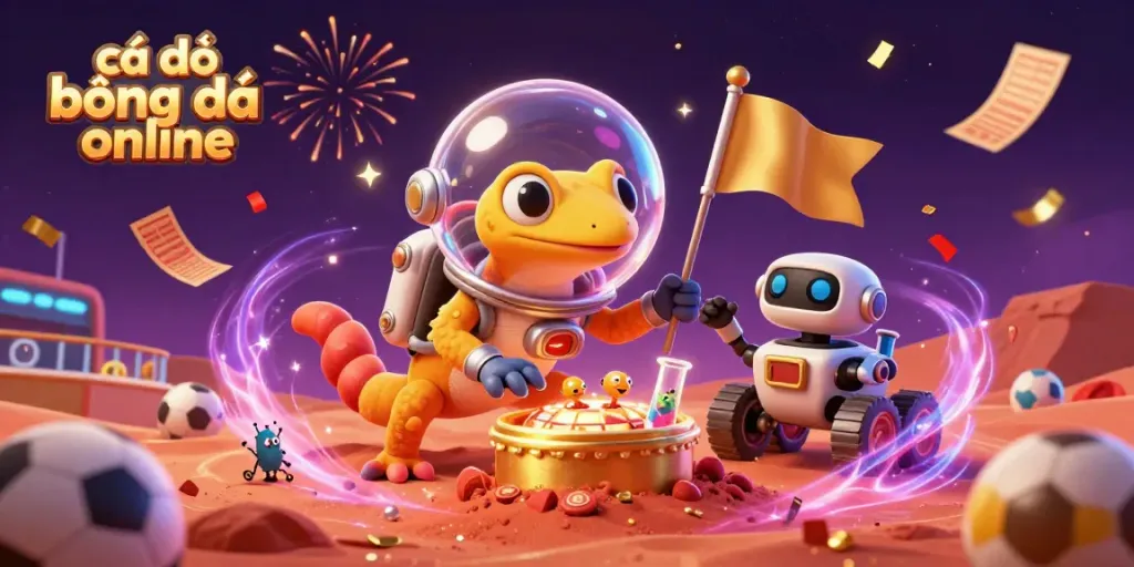 Engage in cá độ bóng đá online with colorful sports elements and an exciting casino theme.