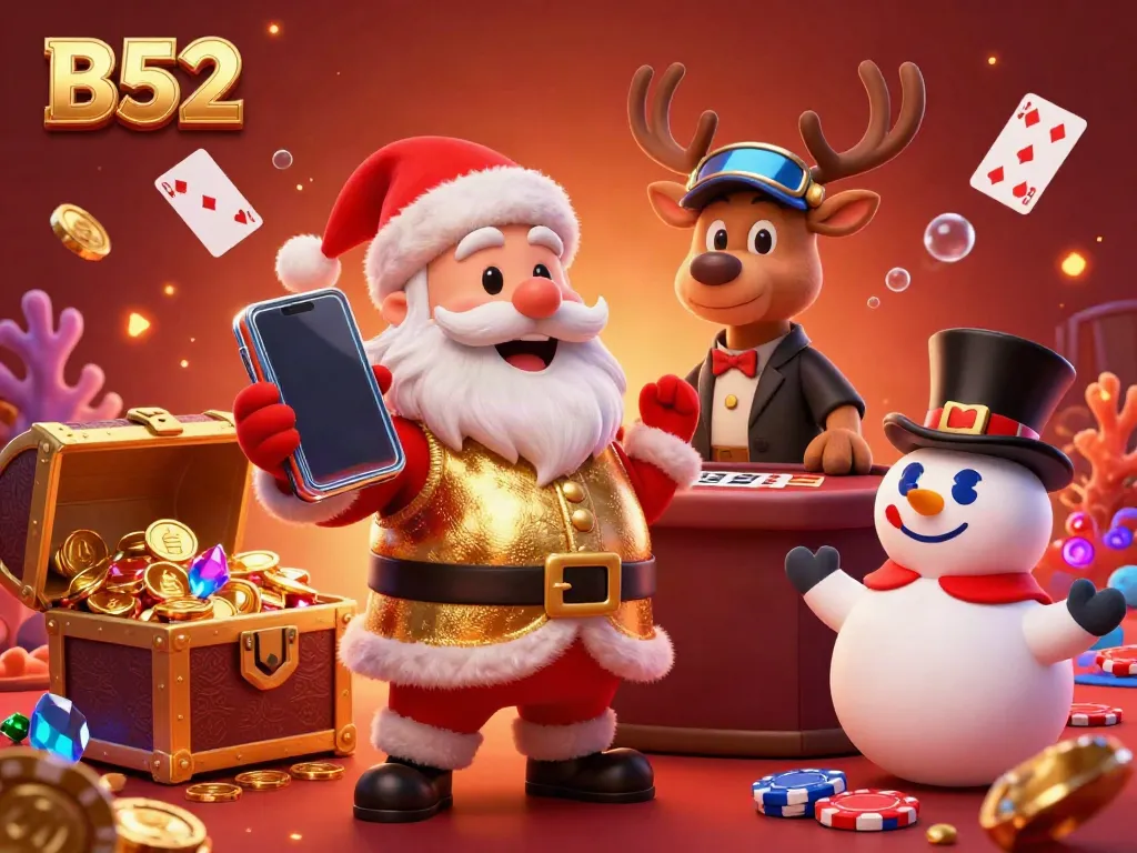 Experience thrilling jackpots with B52 through Santa and friends festive casino fun!