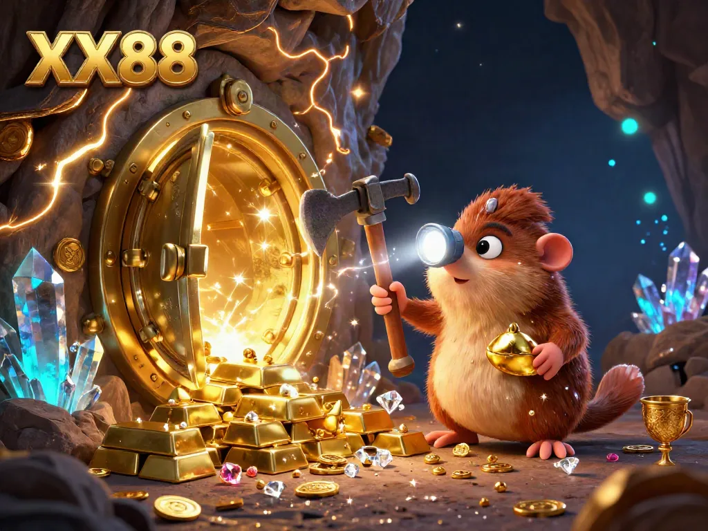 Engage with the thrilling treasures of XX88, featuring a mole and canary in a glittering mining adventure.
