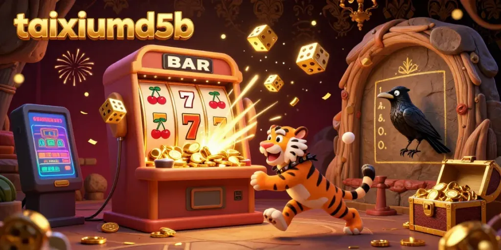 TaiXiuMD5 players experiencing thrilling casino games in an exciting prehistoric setting.