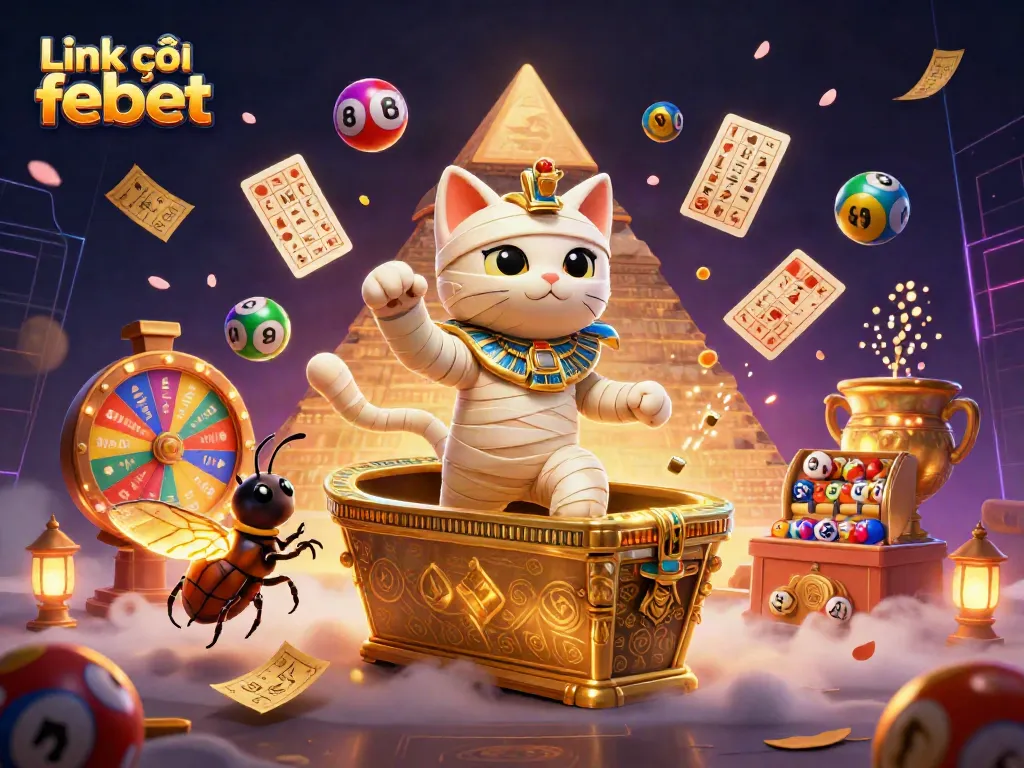 Experience the excitement of Link vào febet with vibrant casino-themed characters and dynamic game elements.